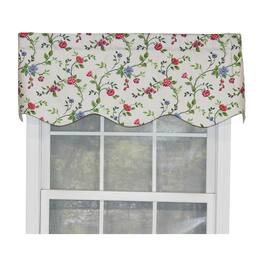 RLF Home - English Ivy Provance 100% Cotton with Fully Lined 3" Rod Pocket Valnance for Windows 50" x 15" - Spring