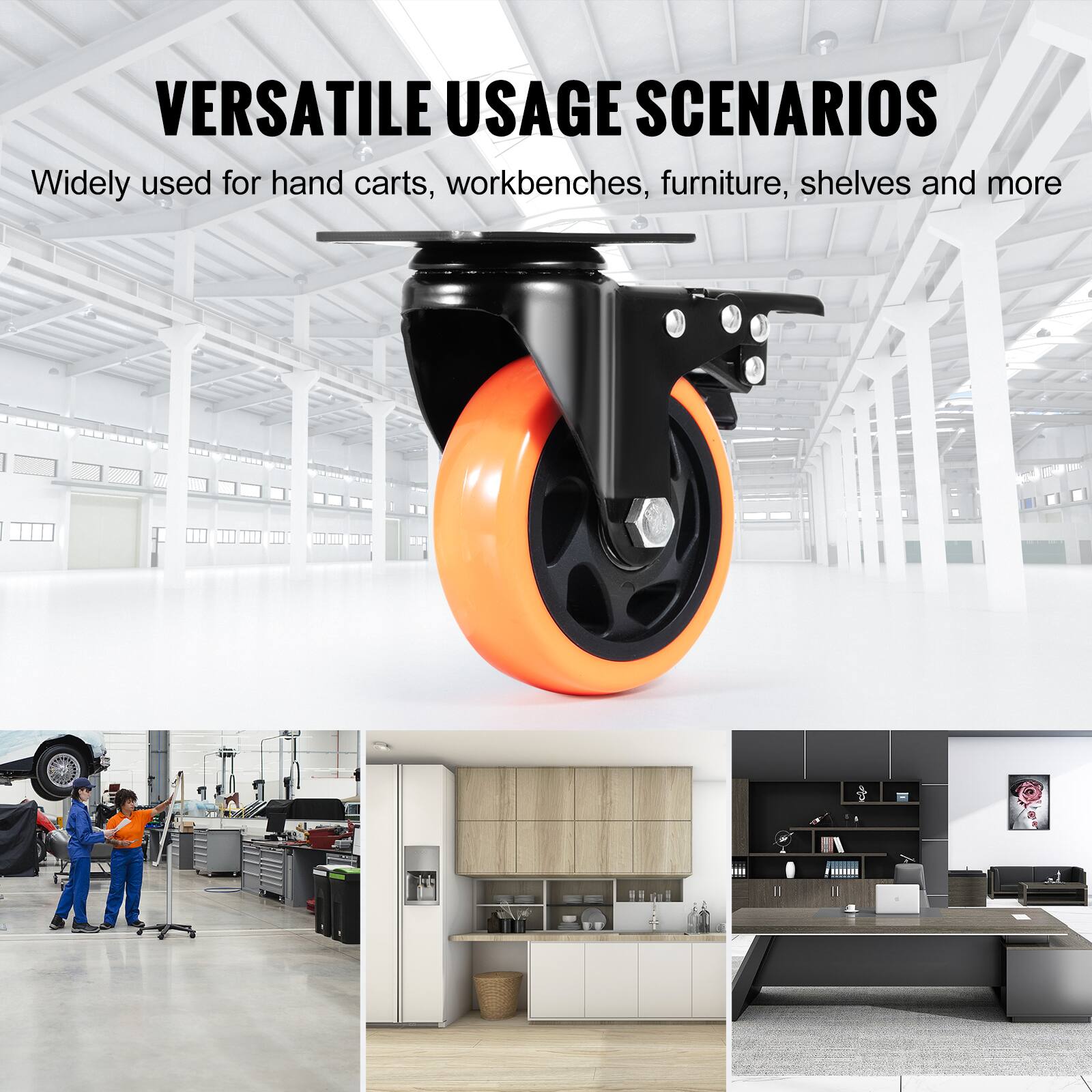 VERSATILE USAGE SCENARIOS  
Widely used for hand carts, workbenches, furniture, shelves and more