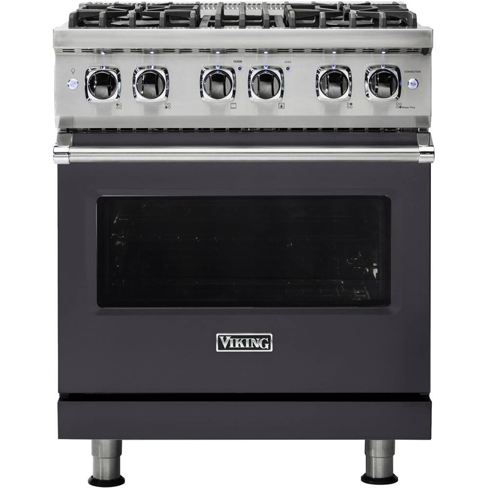 Viking - 4.7 Cu. Ft. Self-Cleaning Freestanding Dual Fuel Convection Range - Graphite Gray - Front_Zoom