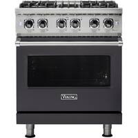 Viking - 4.7 Cu. Ft. Self-Cleaning Freestanding Dual Fuel Convection Range - Graphite Gray - Front_Zoom