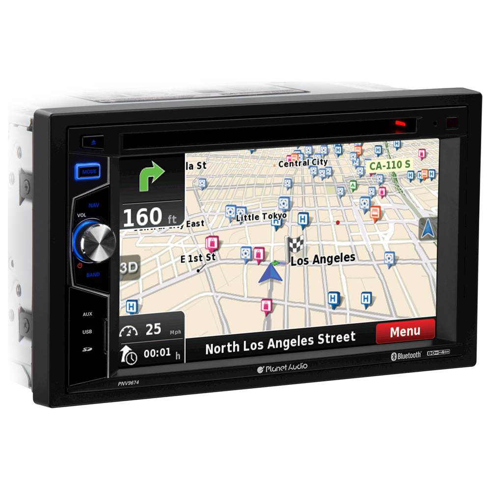 Angle View: BOSS Audio - 6.2" - Built-in Navigation - Bluetooth - In-Dash CD/DVD/DM Receiver - Black