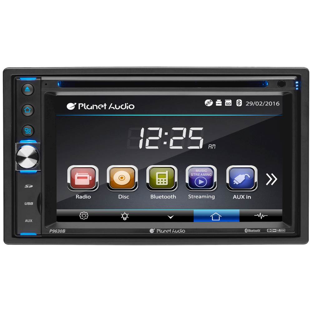Power Acoustik PD-623B Double 2 DIN CD/DVD Player 6.2" LCD Bluetooth USB SD AUX 