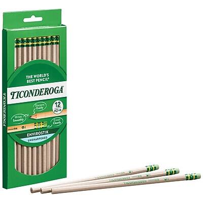THE WORLD'S BEST PENCIL  
TICONDEROGA  
12  
Smoothly Writes  
Cleanly  
ENVIROSTIX  
UNSHARPENED