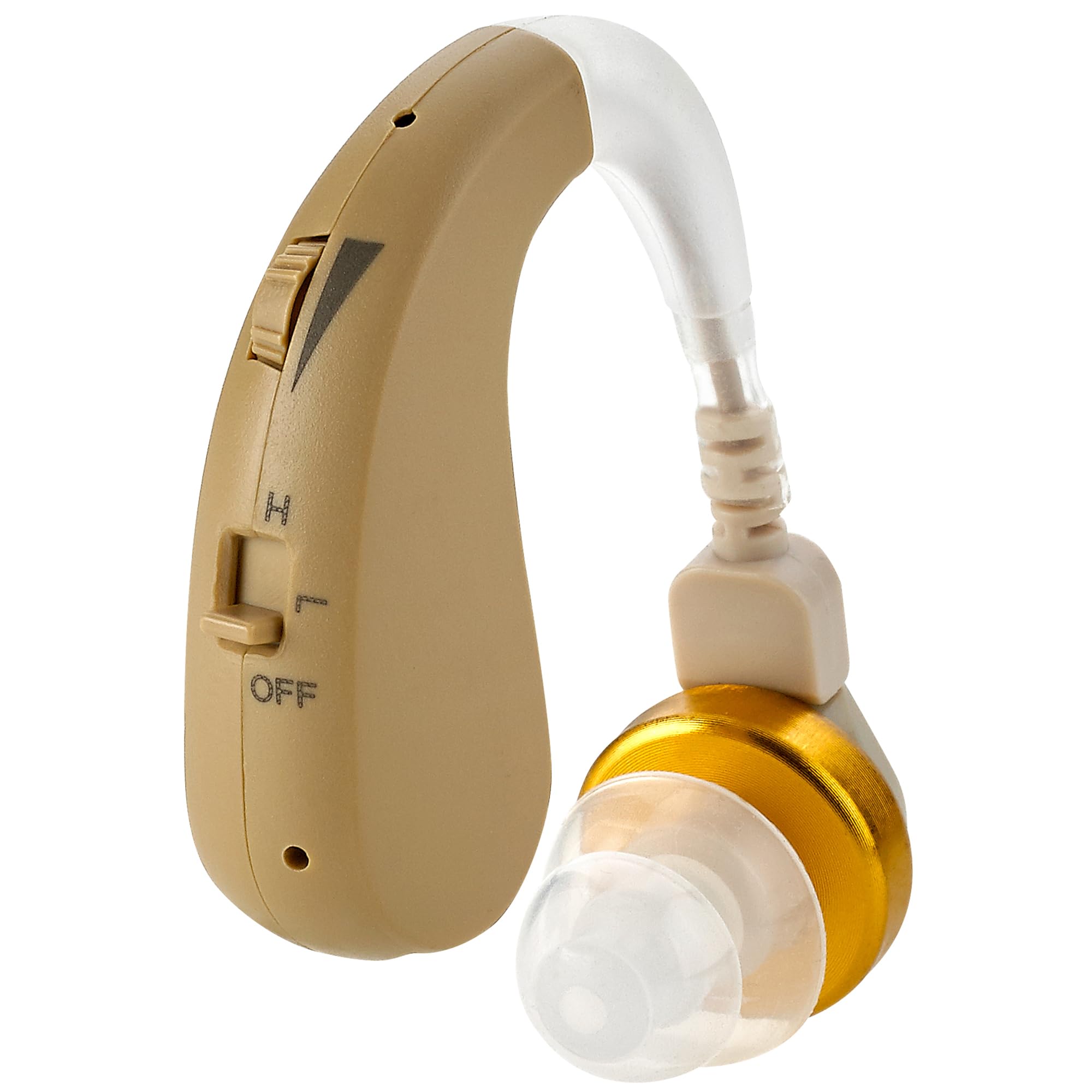 Front. MEDca - Rechargeable Digital Hearing Amplifier - Hearing Amplifiers Set with New Digital Technology - Beige.