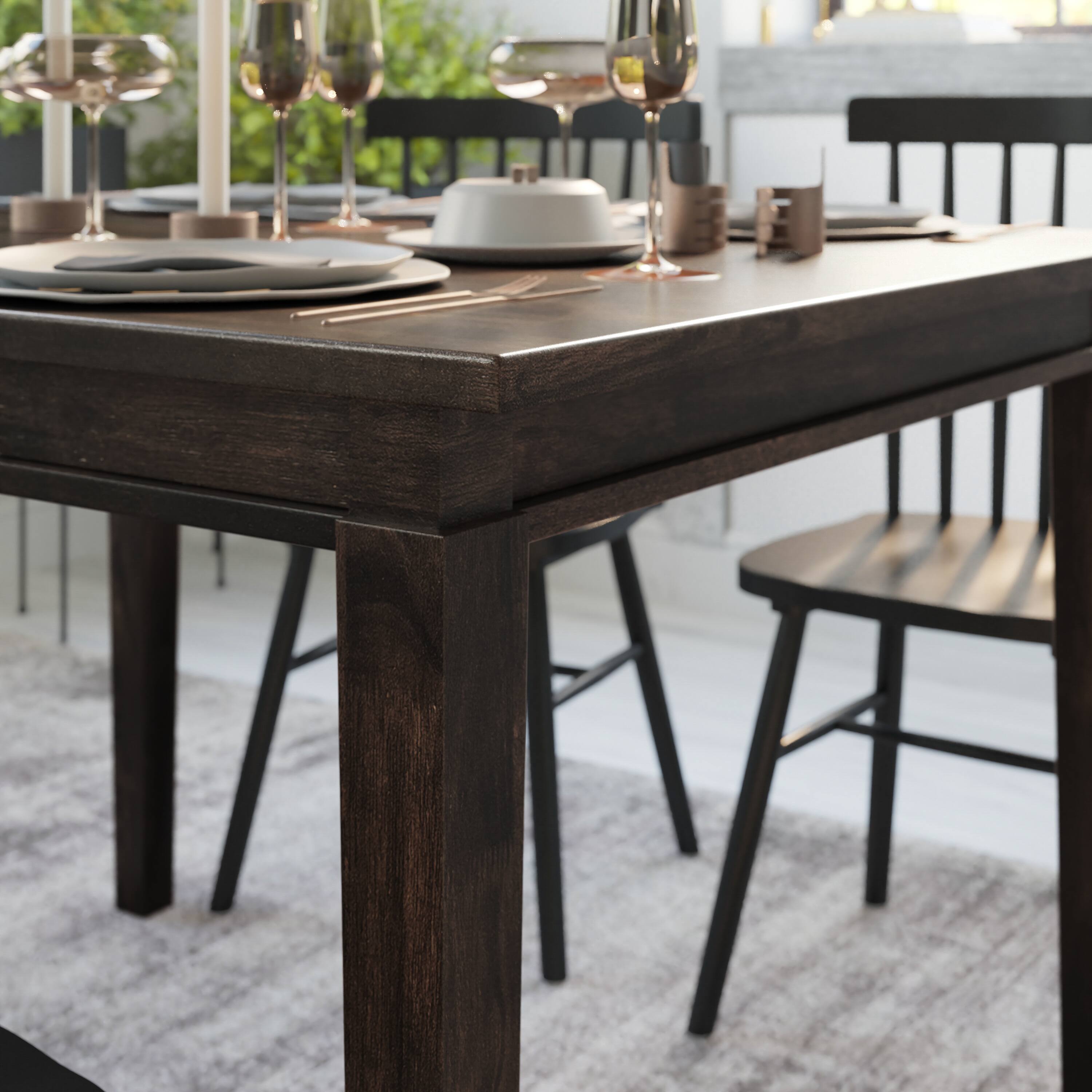 Alt View 4. Emma + Oliver - Cullen Wooden Dining Table - Wenge Matte.
