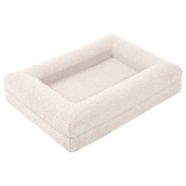 PetMaker - 26in Small Dog Bed with Bolster - Cream