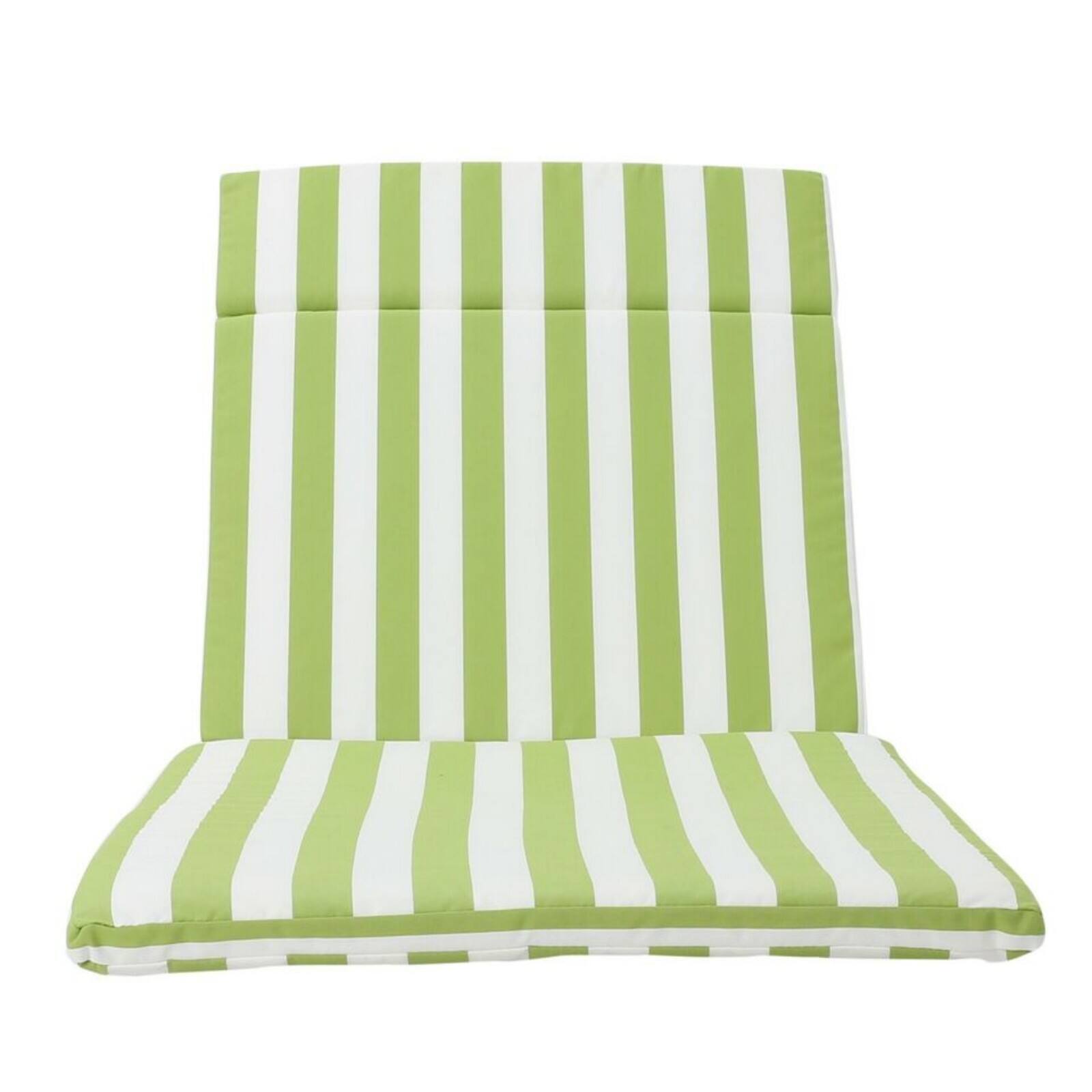 Alt View 2. Ecooso - 2PCS Outdoor Chaise Lounge Cushion，Water-Resistant，100% Polyester Fabric, No Assembly Required(Without Chaise Lounge) - White+Green.