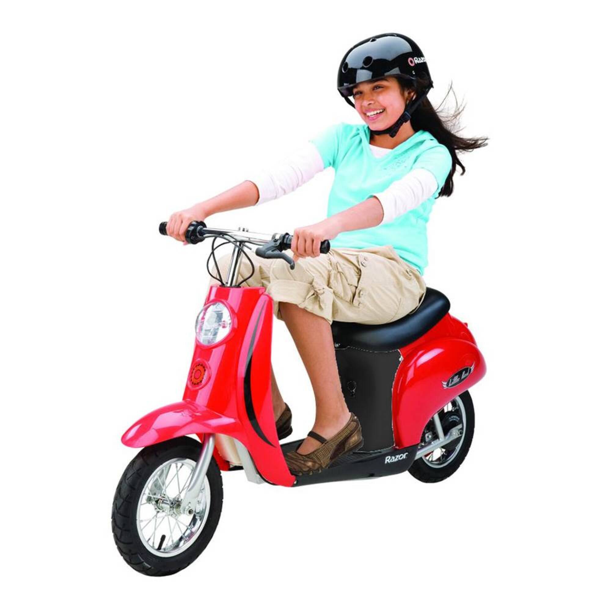 Alt View 12. Razor - Pocket Mod Miniature Euro 24 Volt Electric Retro Scooters (2 Pack) - Red & Black.