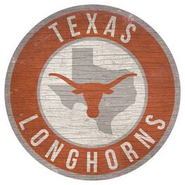 Fan Creations - Texas Longhorns 12'' x 12'' State Circle Sign - Multicolor