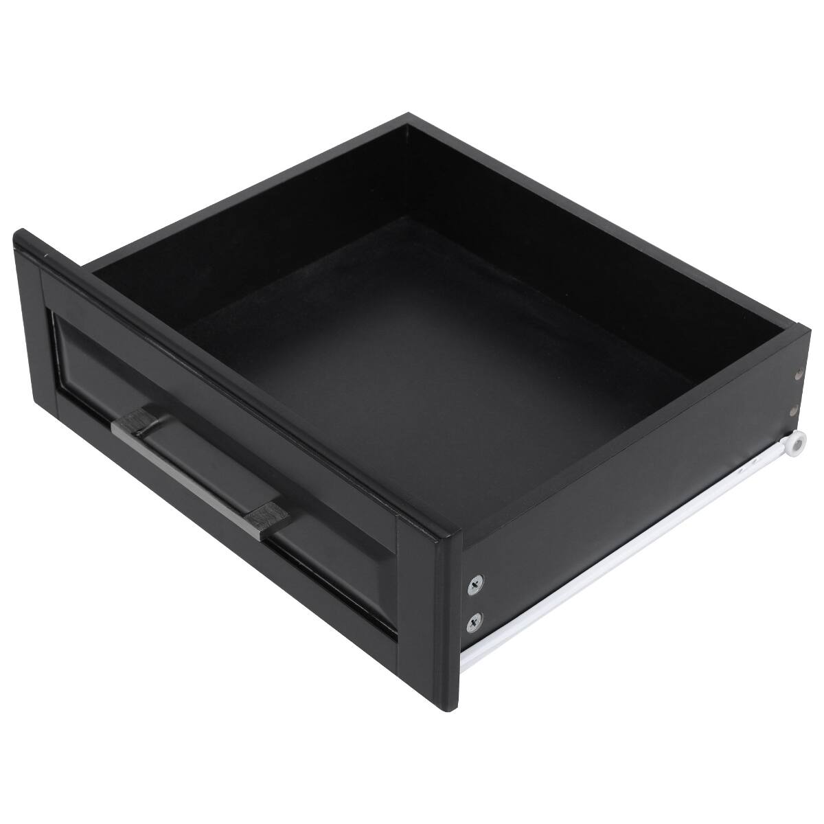 Alt View 8. Loheer - Loheer Kitchen Island with Tilt Trash Can Cabinet Drop Leaf Black - Black.