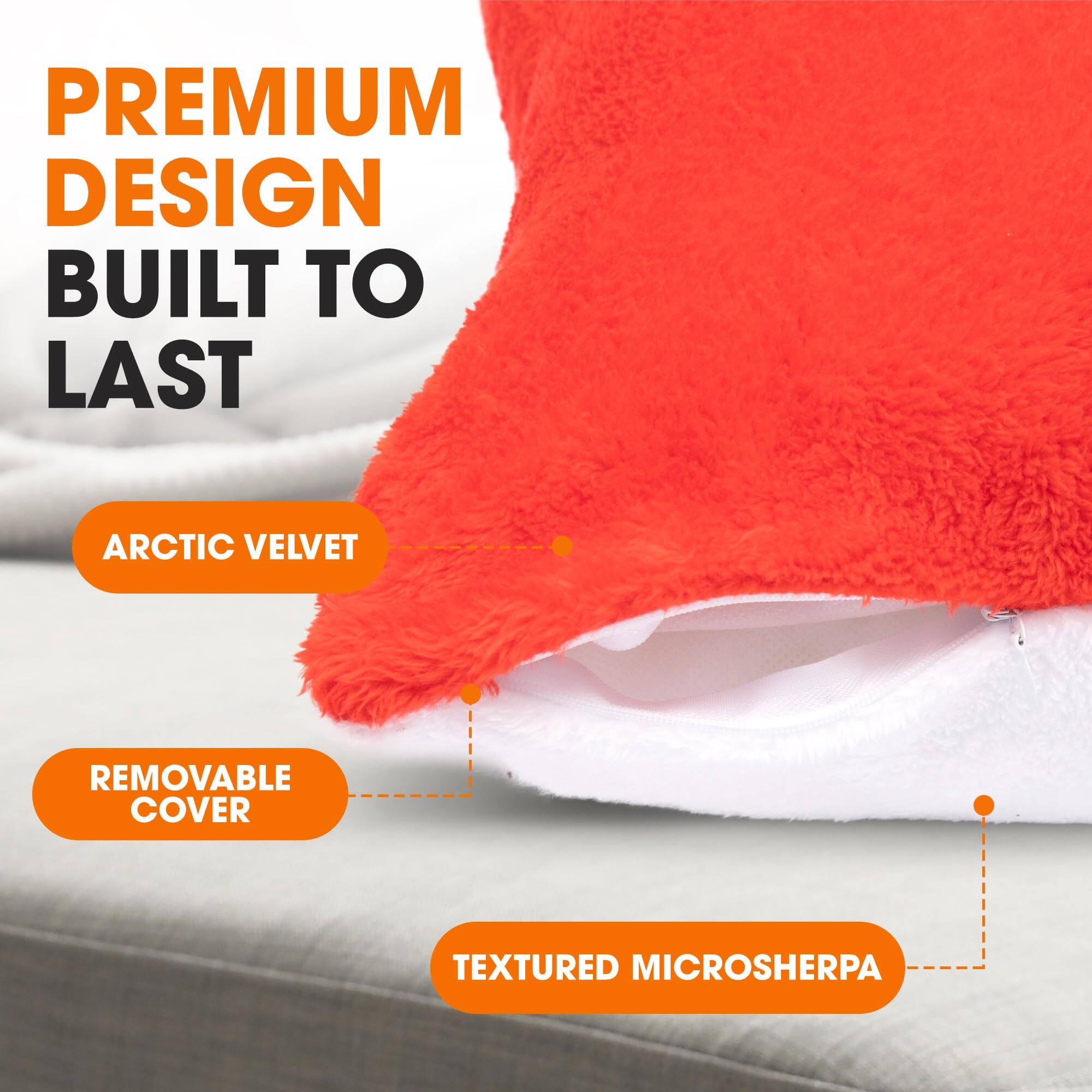 PREMIUM DESIGN BUILT TO LAST  
ARCTIC VELVET  
REMOVABLE COVER  
TEXTURED MICROSHERPA