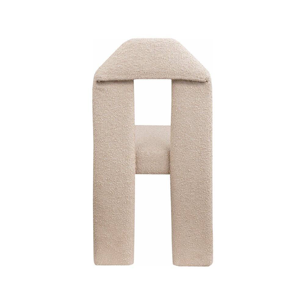 Alt View 3. Meridian Furniture - Bennett Beige Boucle Fabric Dining Chair, Set of 2 - Beige.