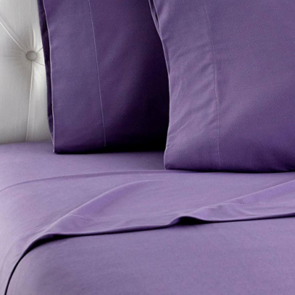 Alt View 1. Shavel Home Products - Shavel Micro Flannel High Quality Sheet Set - Queen Flat/Fitted Sheet 92x108/80x60x18" 2-Pillowcase 21x32" - Plum. - Plum.