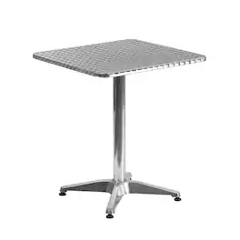 Emma + Oliver - 23.5'' Square Indoor-Outdoor Table with Base - Aluminum