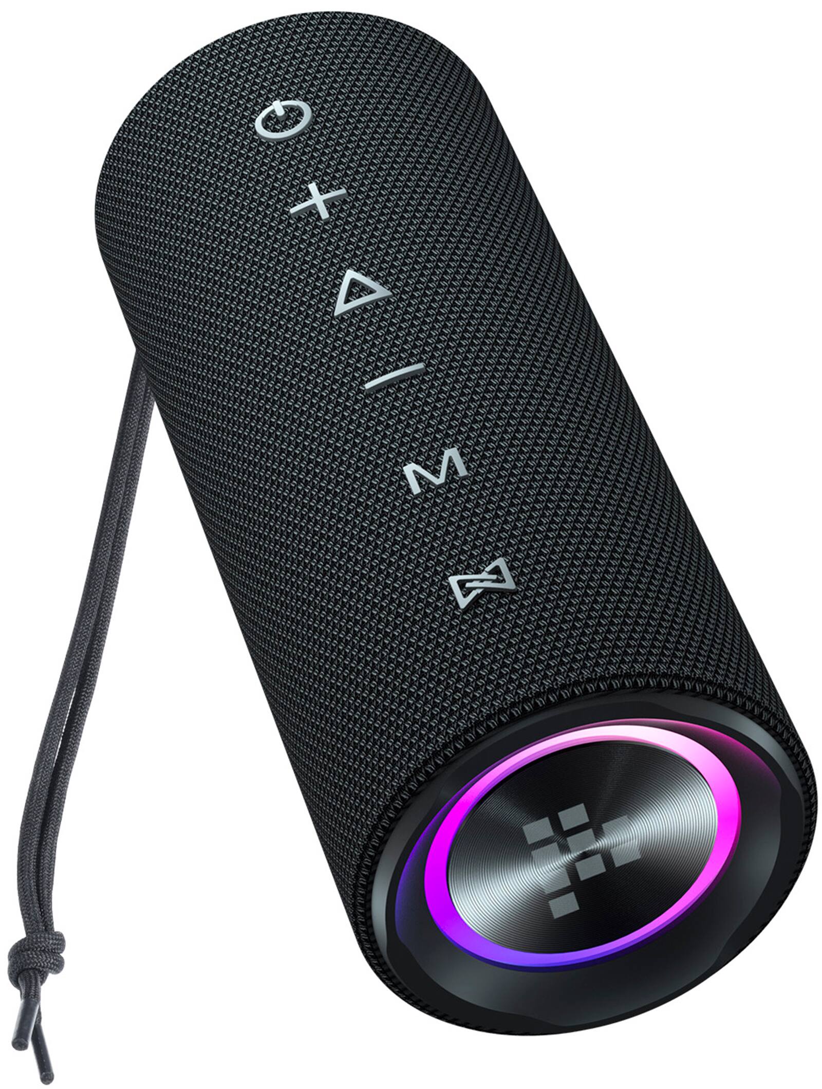 Left. Tronsmart - Mirtune C2 Portable Bluetooth Speaker, 360° Surround Sound, 24W Deep Bass, IPX7 Waterproof, 24H Playtime with TF/AUX - Black.
