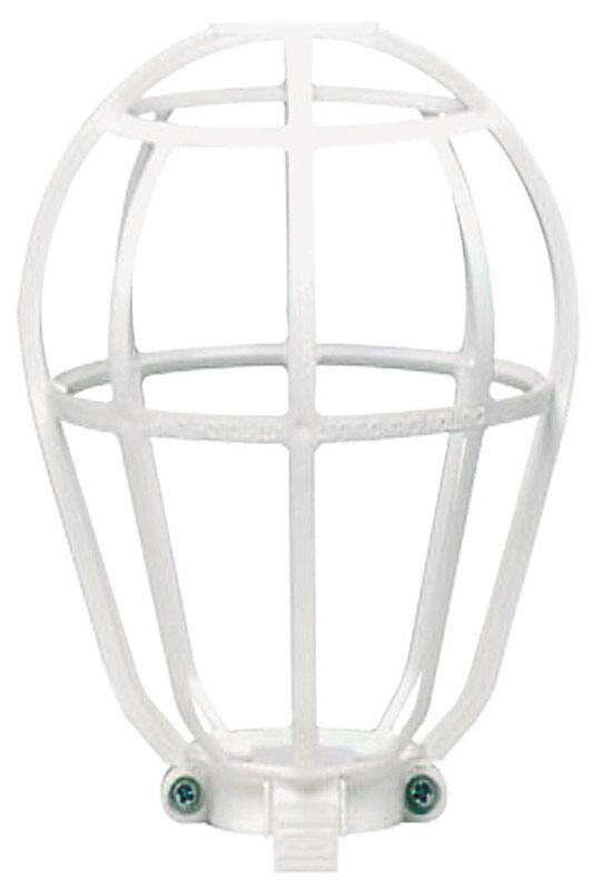 Angle. Leviton - Replacement Guard for Ceiling Lampholders 12200-W - White.
