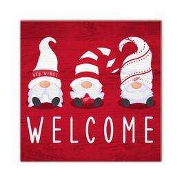 Fan Creations - Detroit Red Wings 10'' x 10'' Welcome Gnomes Sign - Multicolor