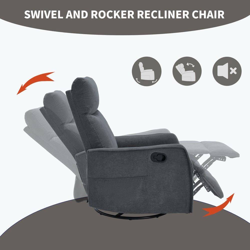 SWIVEL AND ROCKER RECLINER CHAIR