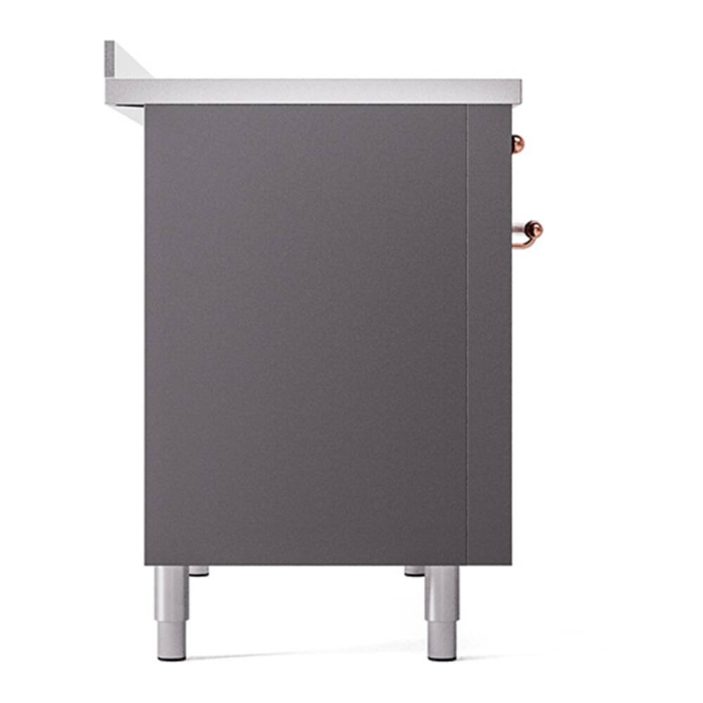 Alt View 3. ILVE - ILVE Nostalgie II 48 inch Induction Range with 6 Induction Elements (Graphite Matte) - Graphite Matte.