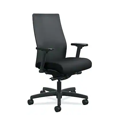 Front. HON - HON Ignition 2.0 Mesh/Fabric Computer and Desk Chair, Black (HONI2M2AMLC10TK) - Black.