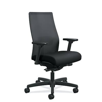 Front. HON - HON Ignition 2.0 Mesh/Fabric Computer and Desk Chair, Black (HONI2M2AMLC10TK) - Black.