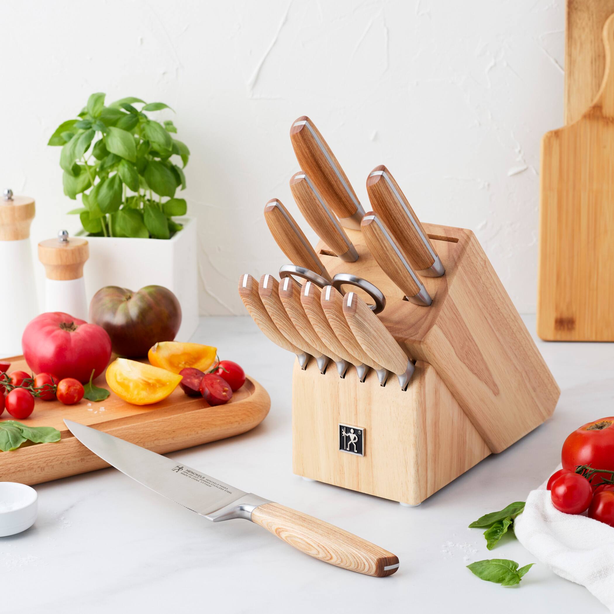Alt View 5. Henckels - Henckels Pakka 14-pc Knife Block Set - Wood.