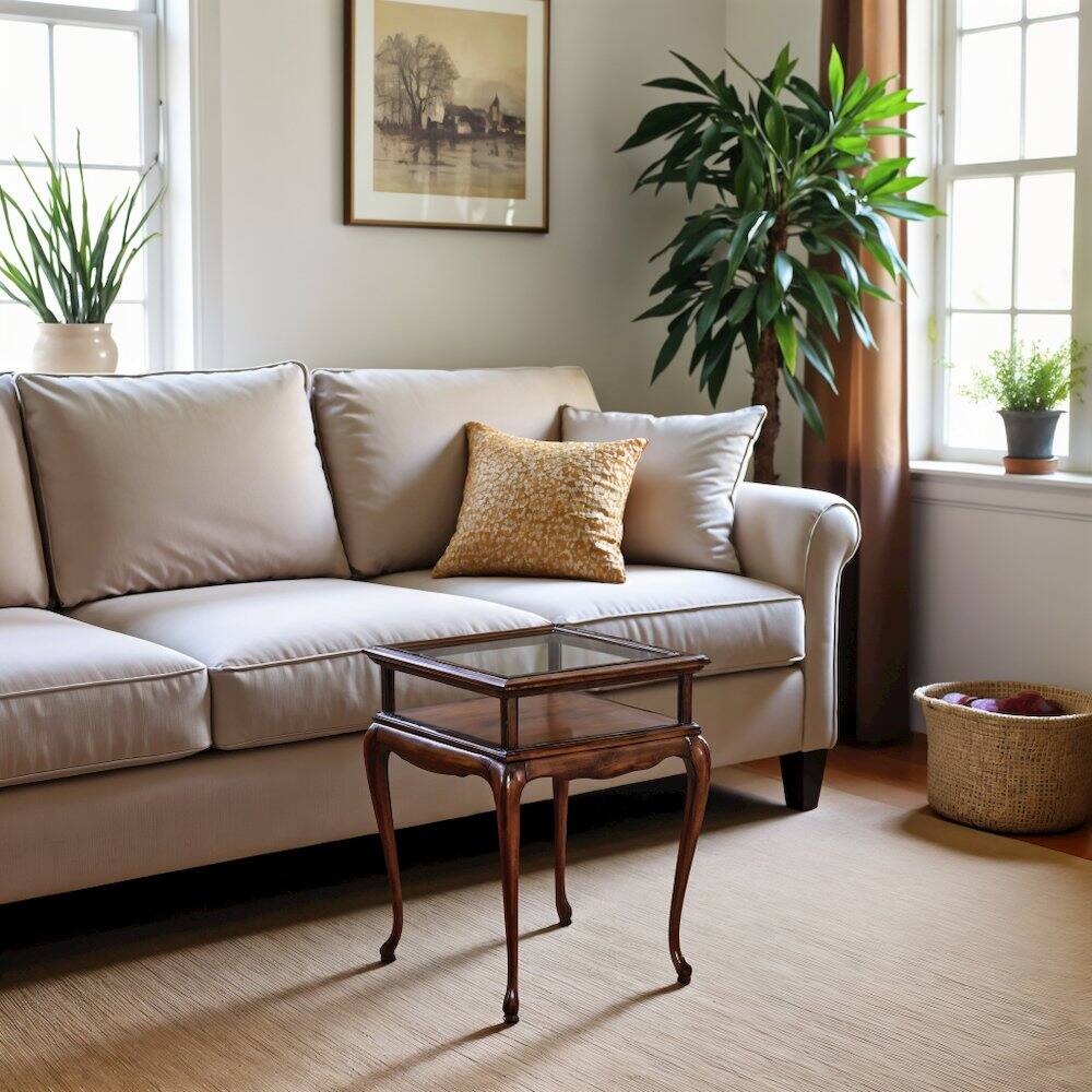 Left. Starlight Canyon Home - Dark Brown Shadow Box Coffee Table with Glass Top and Display Storage - Dark Brown.