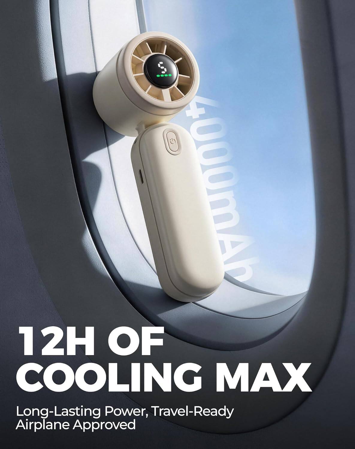 4000mAh 12H OF COOLING MAX Long-Lasting Power, Travel-Ready Airplane Approved
