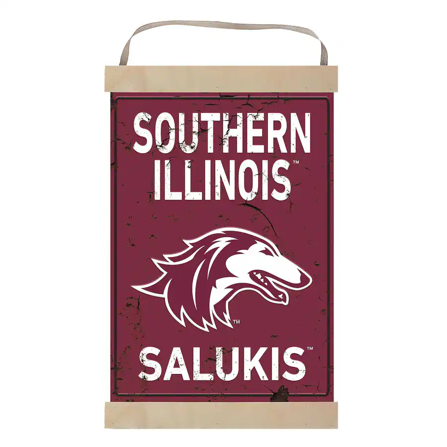 Anner Sign Jardine Southern Illinois Salukis Faux Rust Banner Sign Maroon - Best Buy