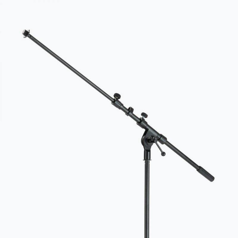 Alt View 3. On Stage Stands - On-Stage MS7701TB Telescoping Euro Boom Mic Stand (Setup for Vocal and Instrument Microphones, Adjustable Height, Angle, - Black.