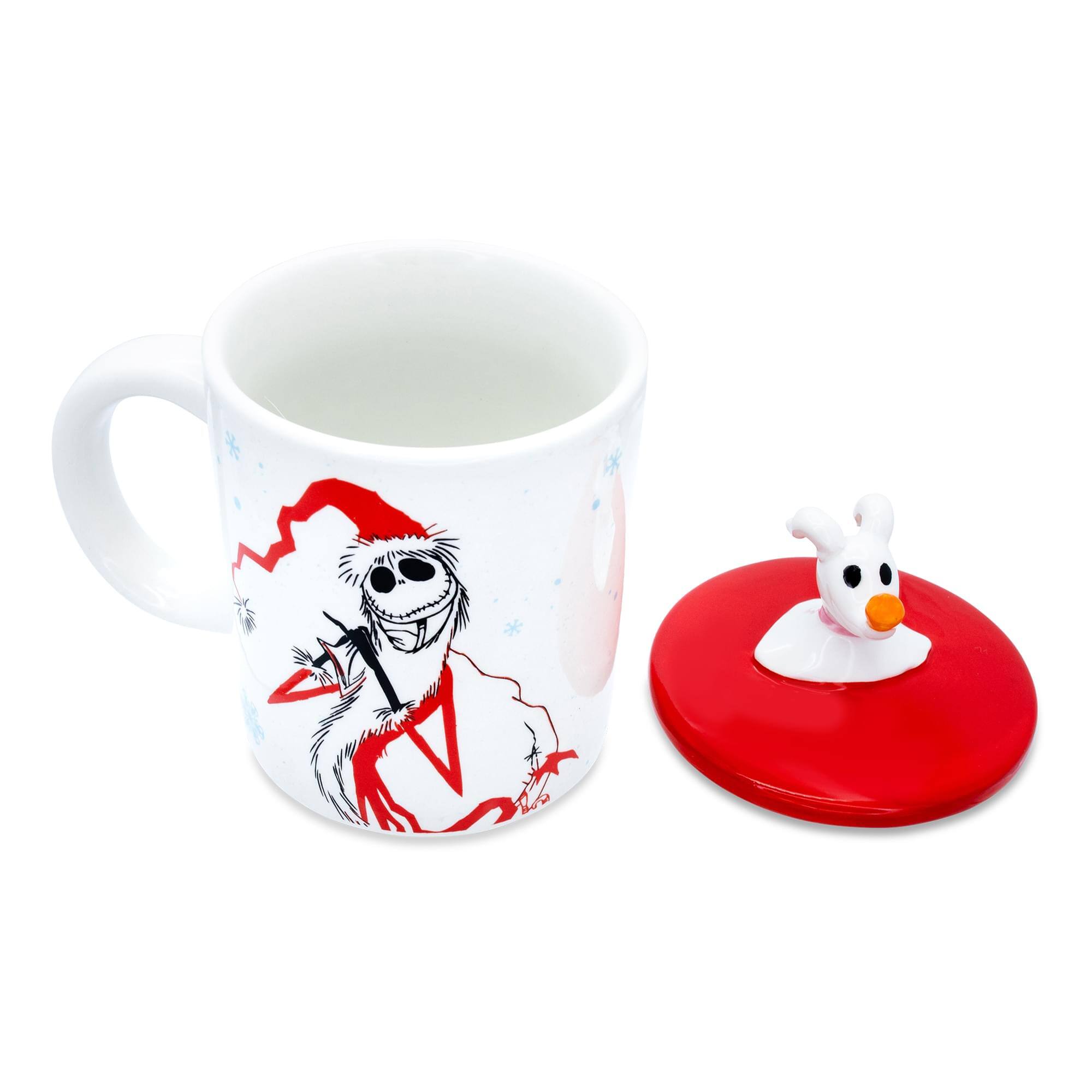 Alt View 1. Disney - Disney The Nightmare Before Christmas Santa Jack Ceramic Mug With Sculpted Lid - Red.
