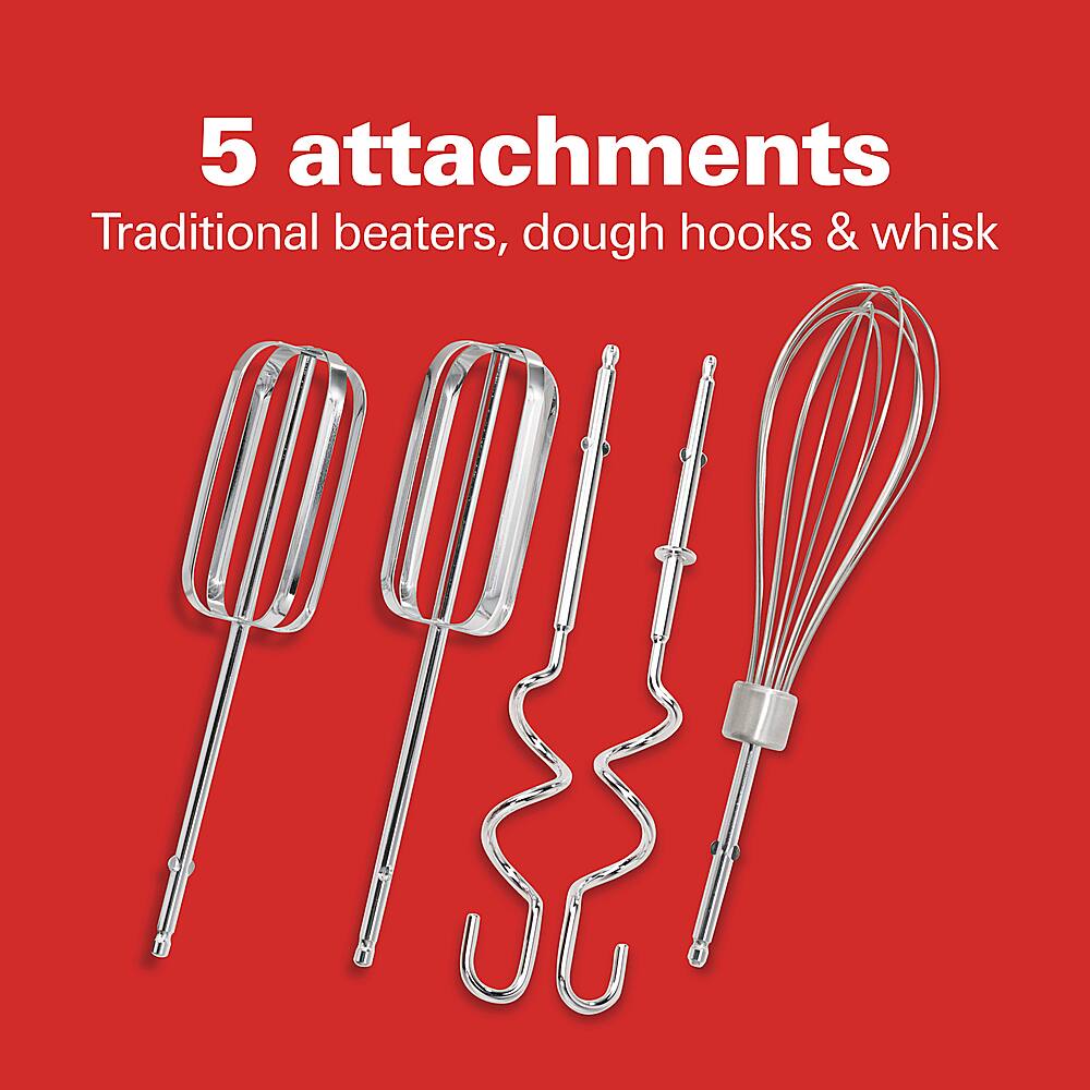 Alt View 11. Hamilton Beach - 6 Speed Hand Mixer with Snap-On Case - red.