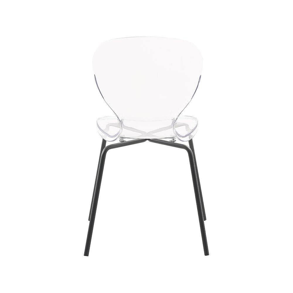 Alt View 1. Meridian Furniture - Clarion Matte Black Dining Chair, Set of 2 - Black.
