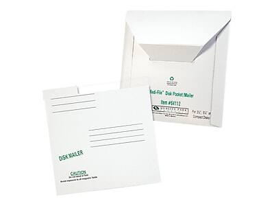 Red-Fil® Disk Pocket Mailer  
Item #54112  

Disk Mailer  

CAUTION  
Do not bend or fold the mailer.  
For 3.5" or Compact Discs  

Disk Mailer