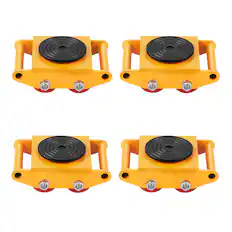 Front. VEVOR - 4PCS Machinery Skate Dolly, 17637 LBS/8T Industrial Machinery Mover, Heavy Duty Carbon Steel Machinery Moving Skate - Yellow.