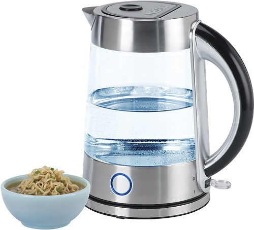 Insignia™ 1.7 L Electric Glass Kettle Clear/Black NS  - Best Buy