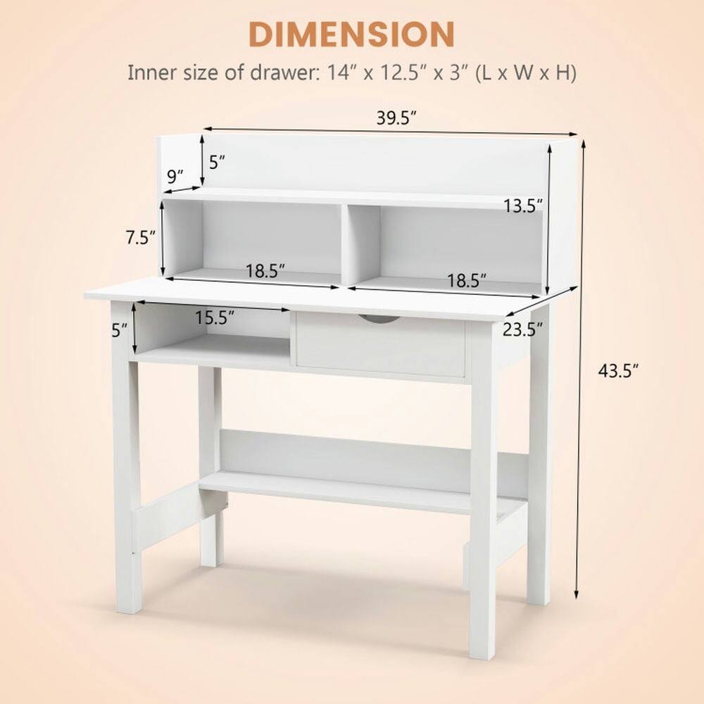 DIMENSION  
Inner size of drawer: 14" X 12.5" X 3" (L X W X H)  
39.5"  
9"  
5"  
13.5"  
7.5"  
18.5"  
18.5"  
5"  
15.5"  
23.5"  
43.5"