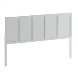 Flash Furniture - Oliver King Size Four Panel Wooden Adjustable Headboard for Universal Metal Bed Frames - White