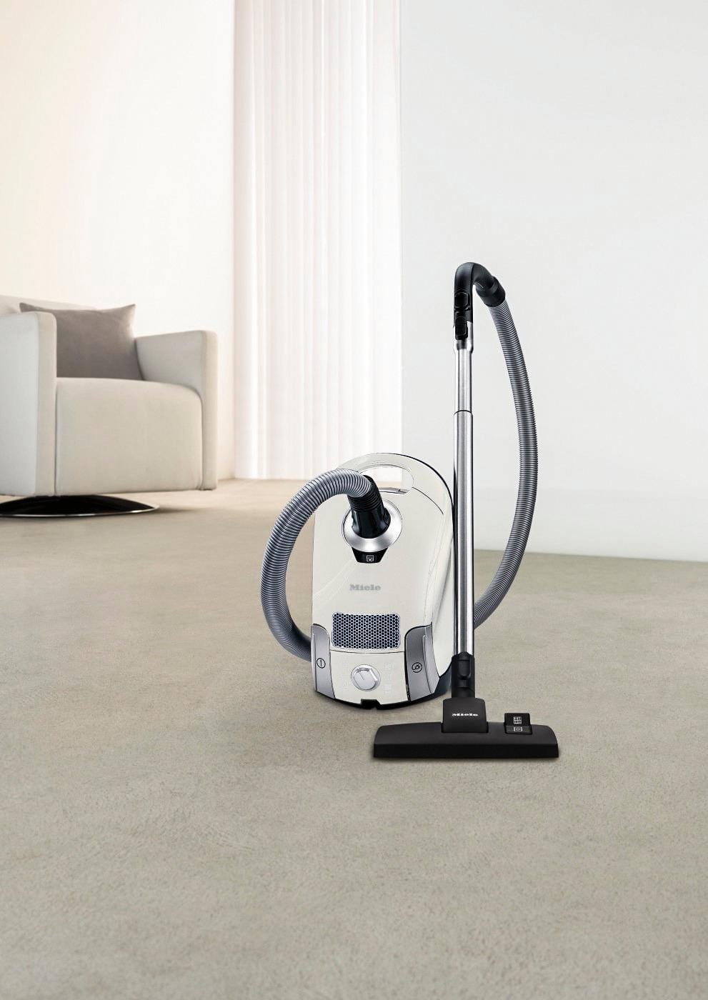 Alt View 11. Miele - Compact C1 Canister Vacuum - Lotus white.