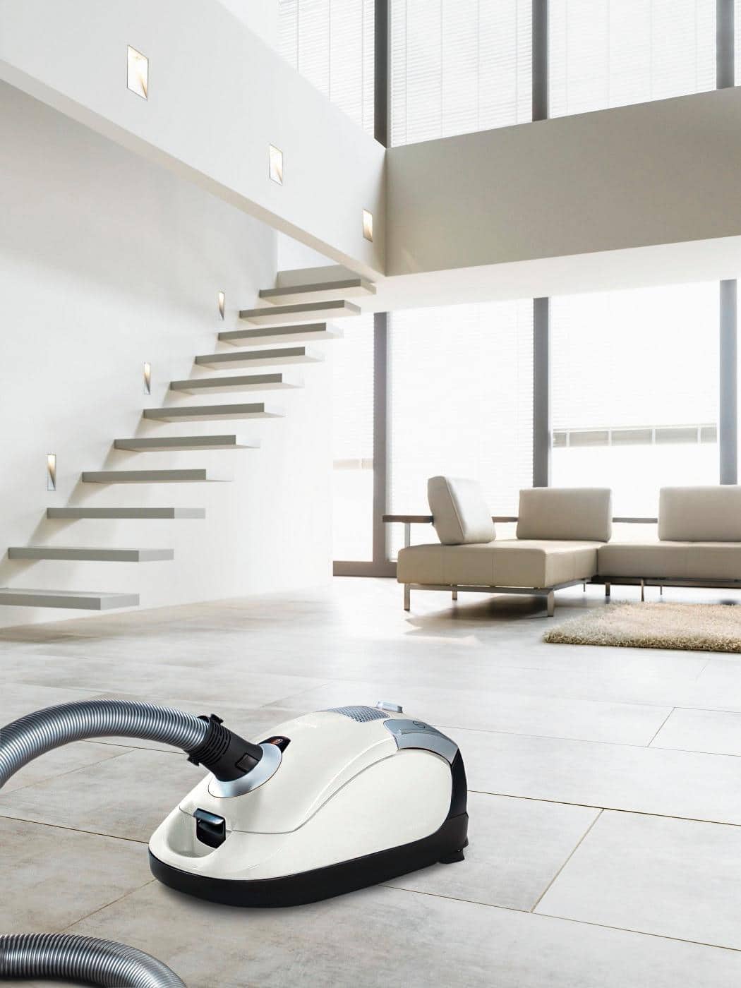 Alt View 13. Miele - Compact C1 Canister Vacuum - Lotus white.