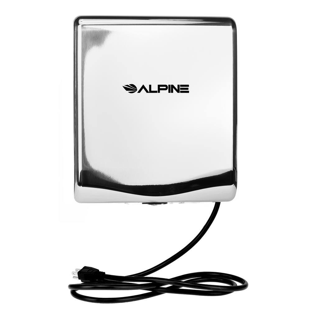 Alt View 1. Alpine Industries - Willow Commercial High Speed Automatic 120V Electric Hand Dryer - Chrome.
