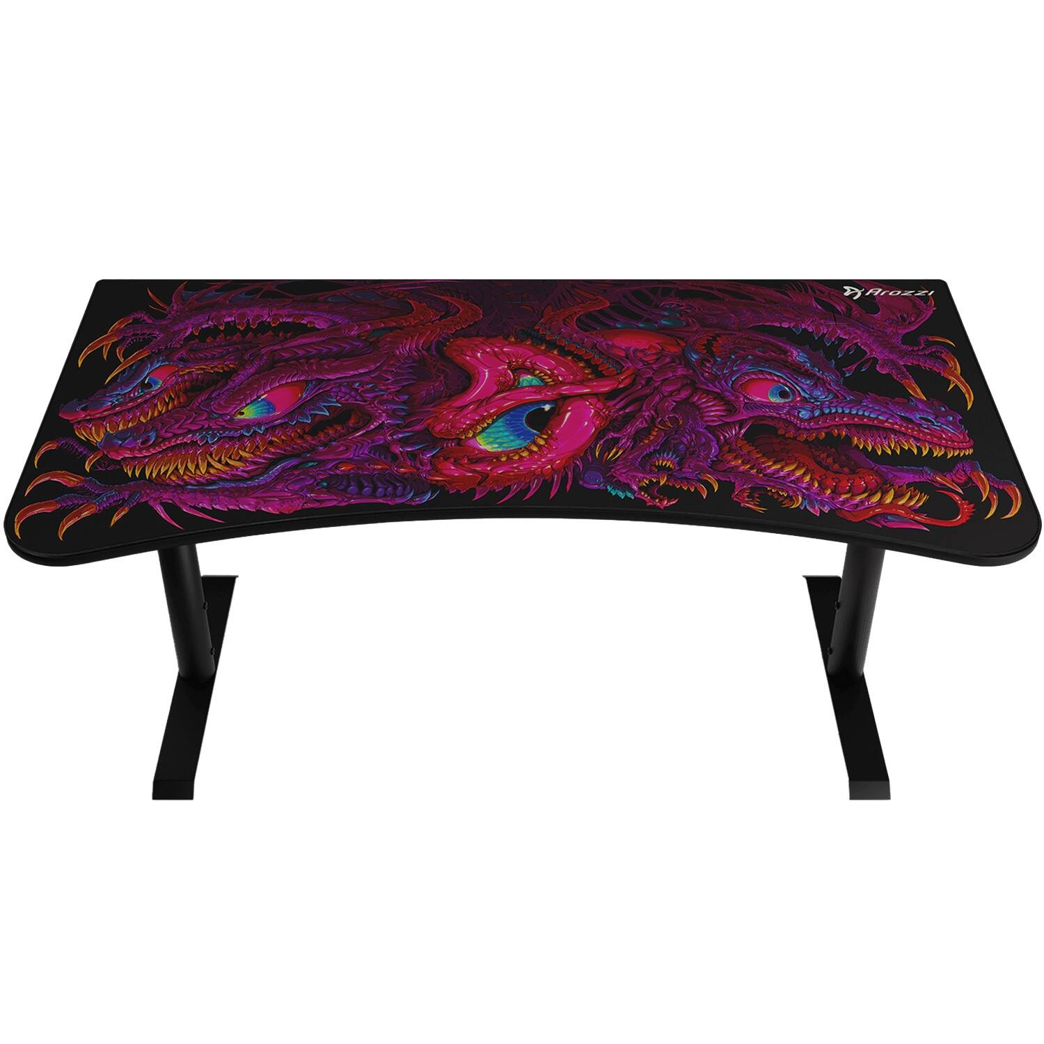 Angle. Arozzi - Arena Ultrawide Curved Gaming Desk - Crawling Chaos.