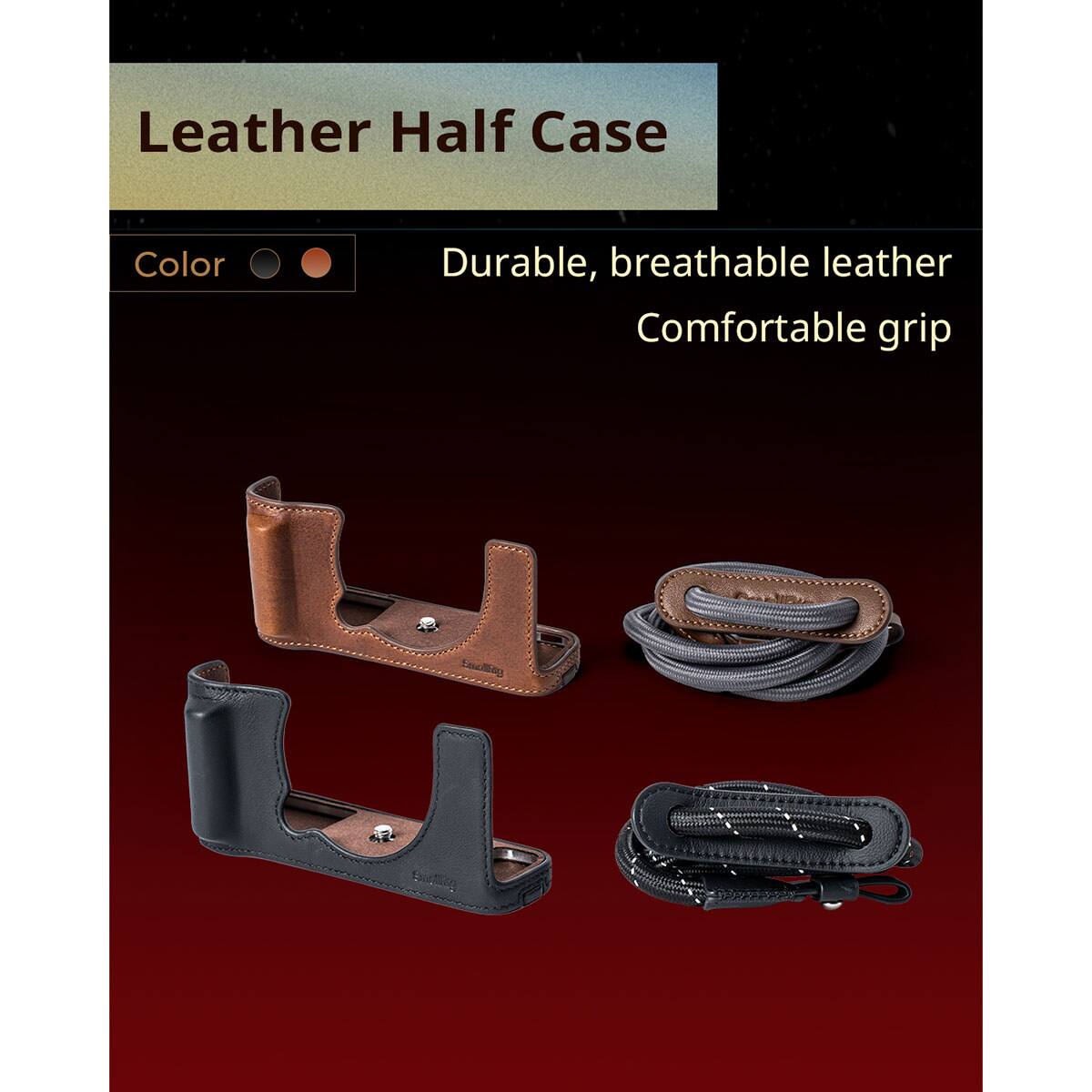 Leather Half Case

Color

Durable, breathable leather

Comfortable grip
