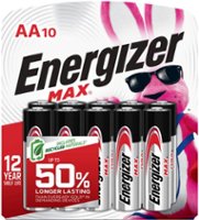 Energizer MAX AA Batteries (10 Pack), Double A Alkaline Batteries - Front_Zoom