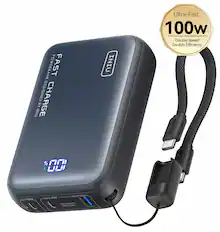 POWERBANK FAST DESIGNED CHARGE BY INIU
INU Ultra-Fast 100w Double Speed Double Efficiency
Cable OUT1:100W
OUT2:45W
OUT3:18W