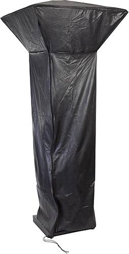 Angle. Fire Sense - Fire Sense Vinyl Cover Full Length Outdoor For Gas Patio Heaters With Square Reflectors Heavy Duty 10 Gauge Felt Lined - Black.
