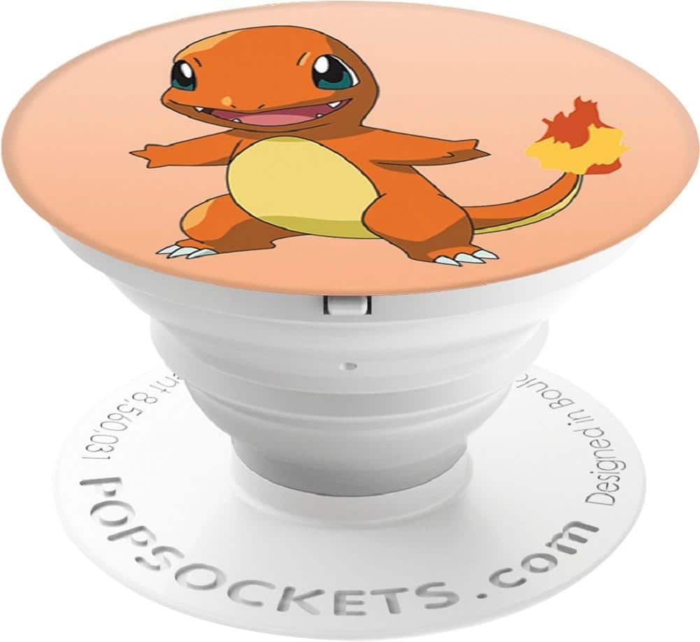 PopSockets - Finger Grip/Kickstand for Mobile Phones - Charmander - Larger Front