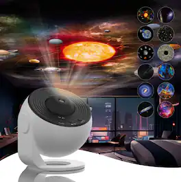 Rossetta - 13-in-1 Planetarium Star Projector - Galaxy Night Light with Timer, Milky Way Mood Lamp for Bedroom, Adults & Kids - White