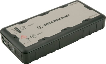 Scosche - PowerUp 700 Car Jump Starter w/USB Power Bank and LED Flashlight - Black