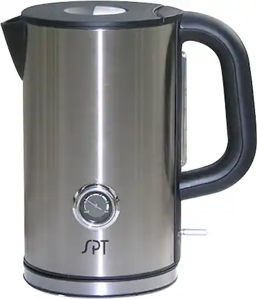 Front. SPT - 1.7L Cordless Electric Kettle - Stainless-Steel.